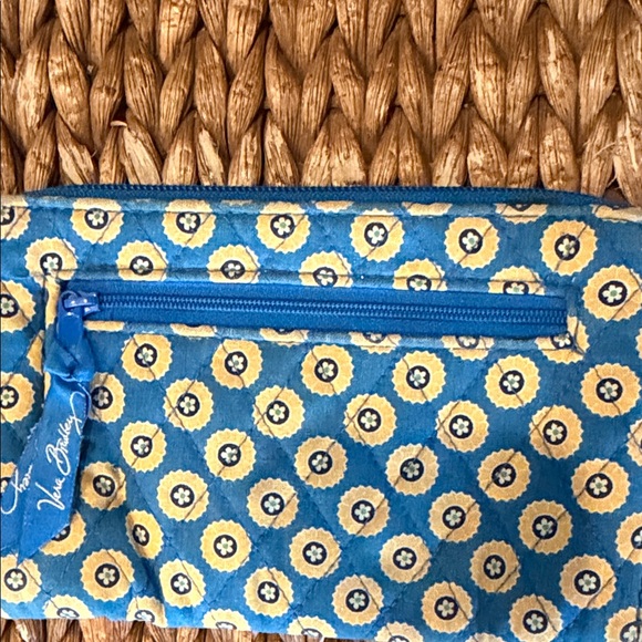 Retired Vera Bradley Teal and Yellow Floral Wristlet - Picture 3 of 7
